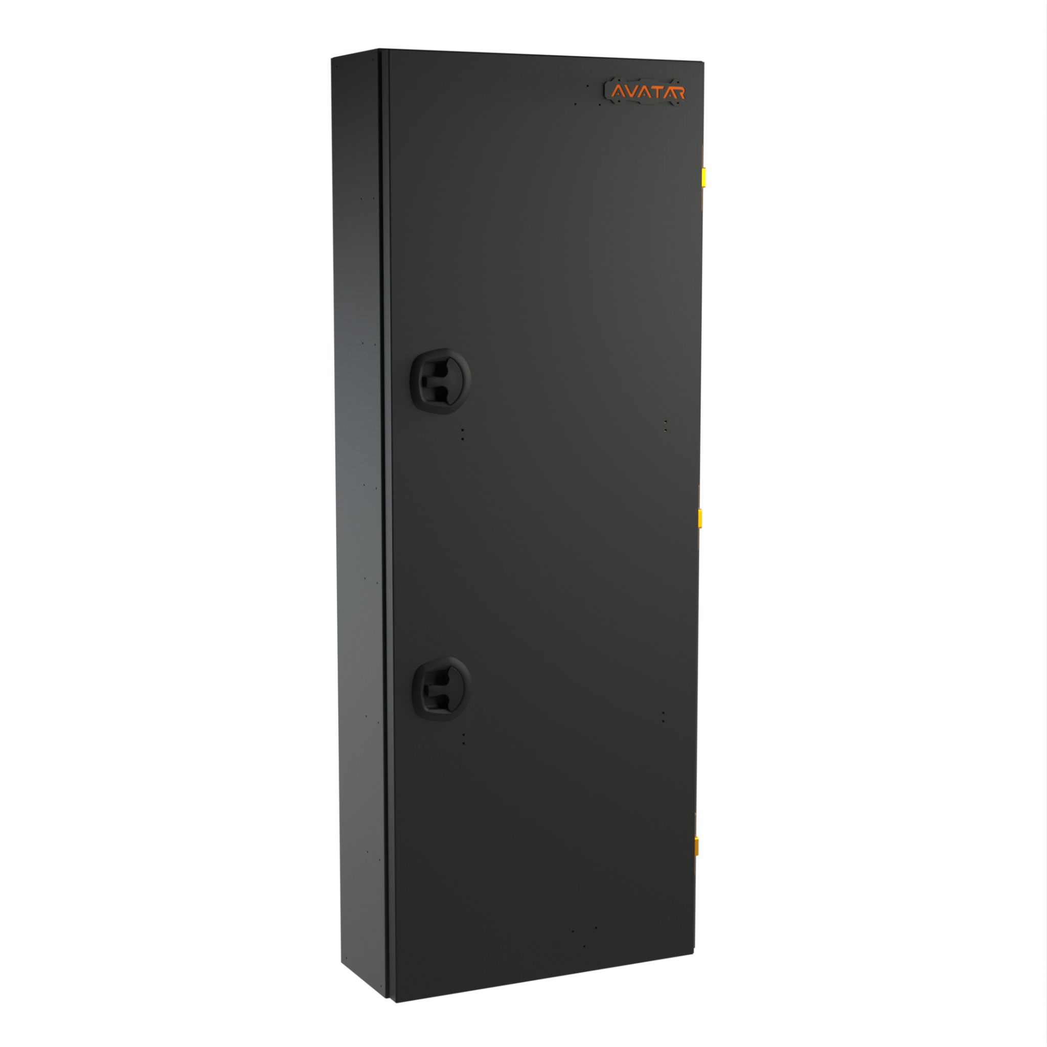 Black safe box with 'Avanti' branding on a white background
