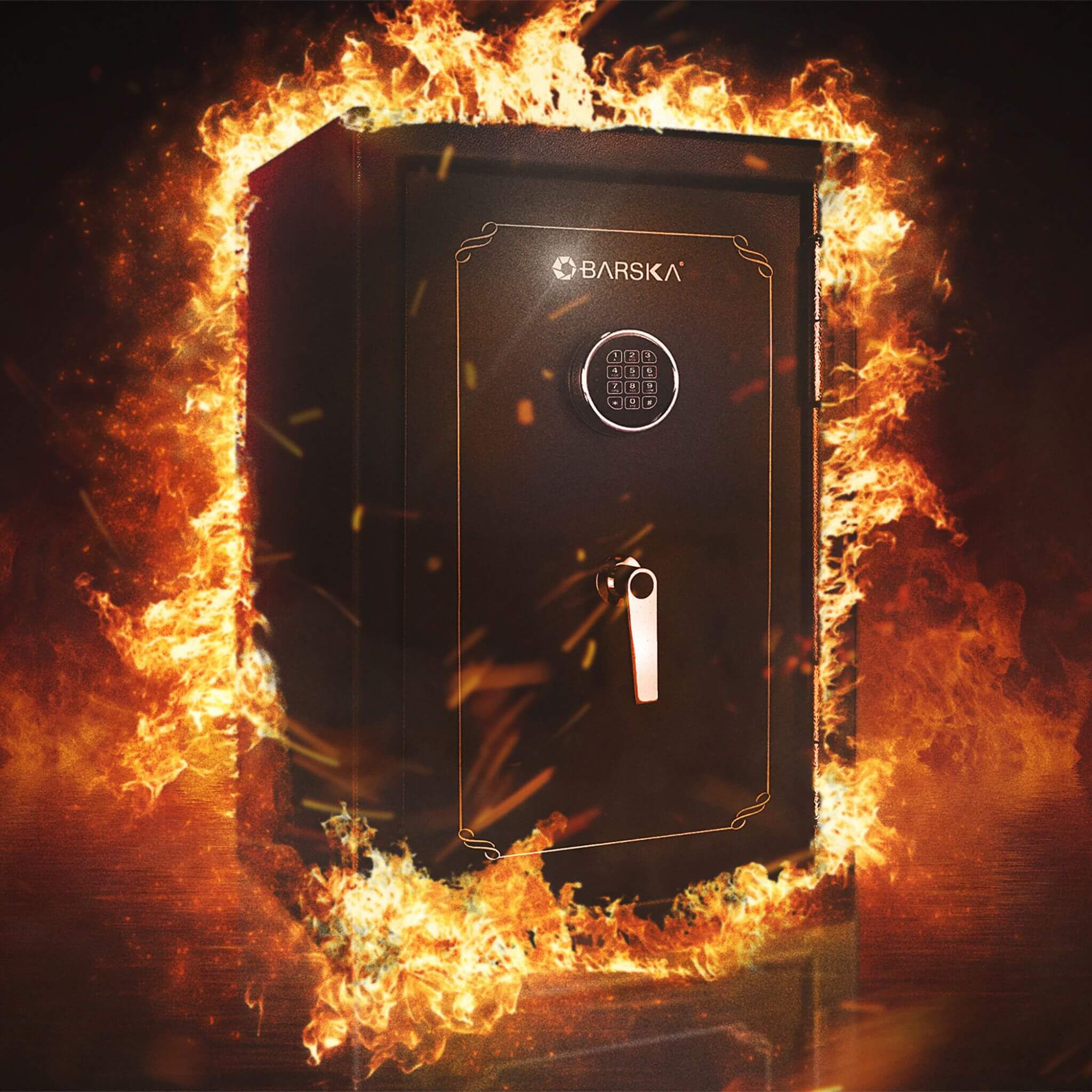 Barska 3.51 CF Heavy-Duty Steel Fireproof Safe Vault With Electronic Lock (SAK85021)